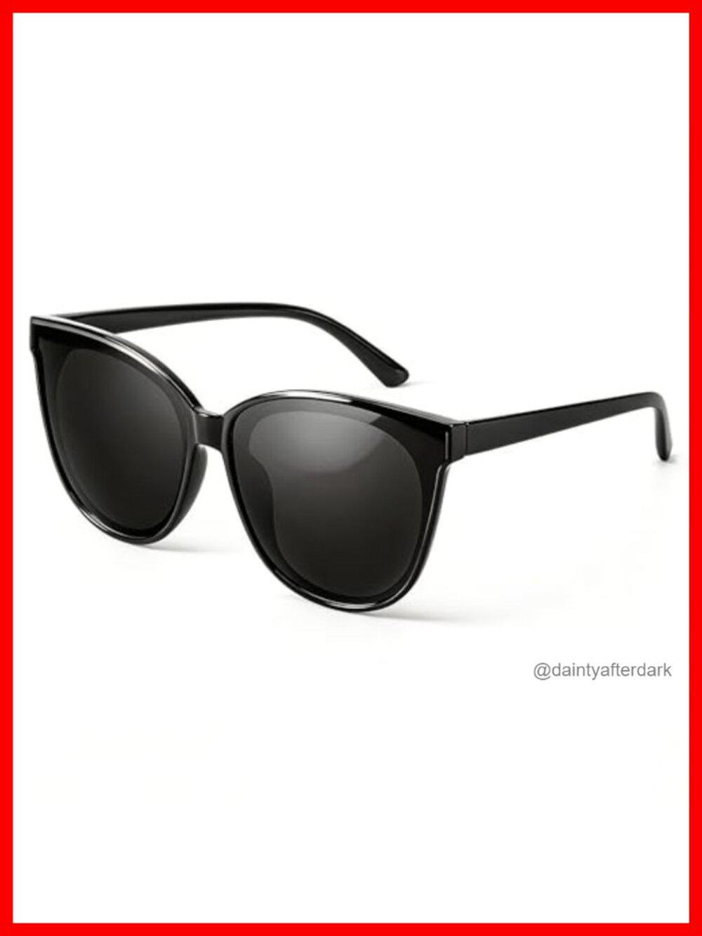 Polarized Cat Eye Oversized Sunglasses UV400 Protection Wide Face